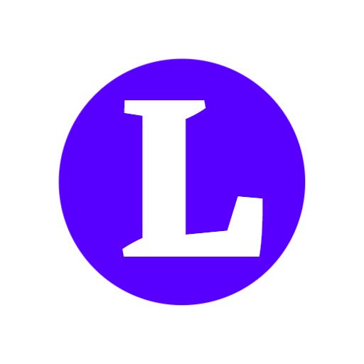 Bold White Letter L on Vibrant Purple Background Logo Template