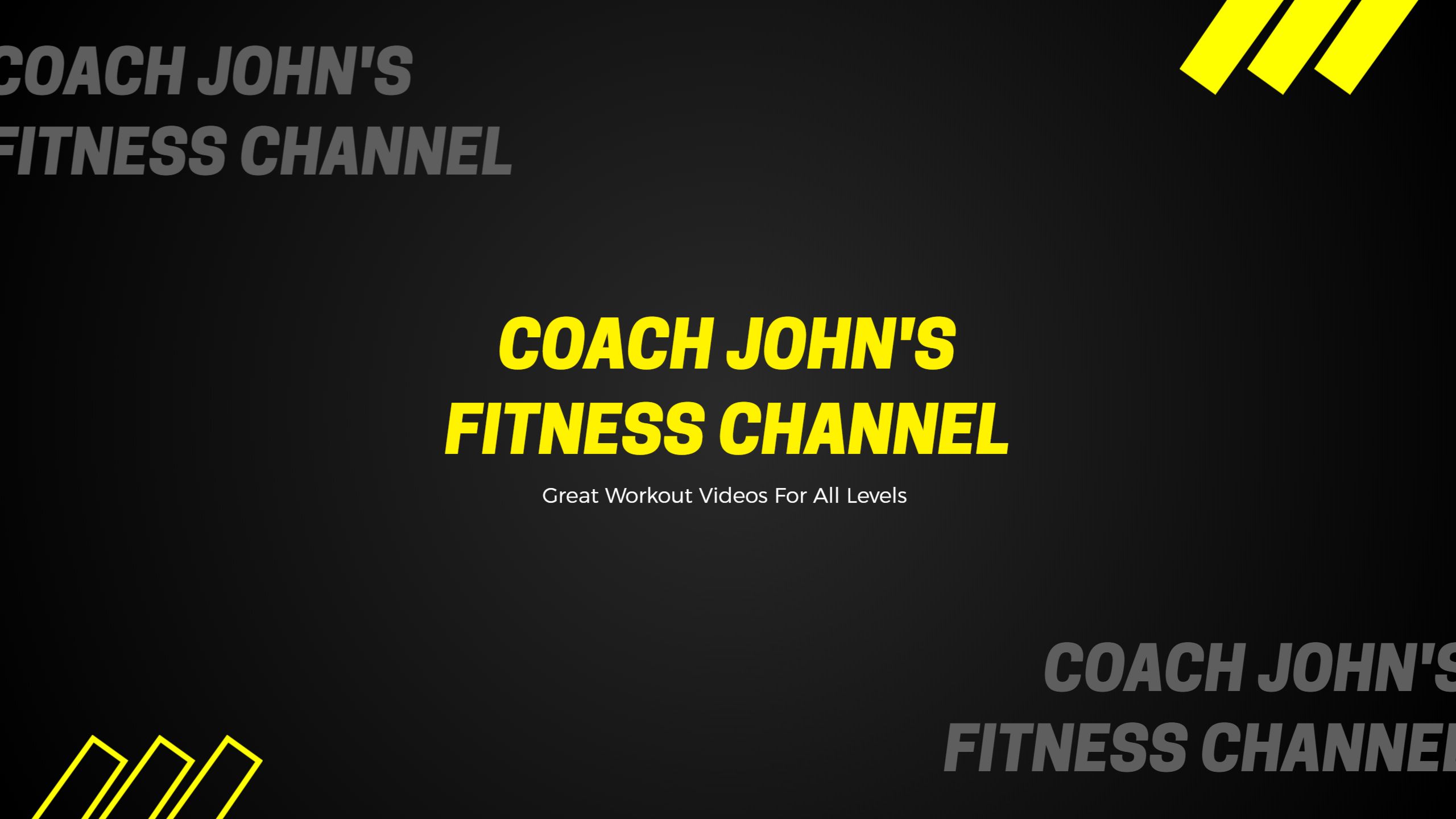Bold Yellow and Black Fitness Content YouTube Banner Template