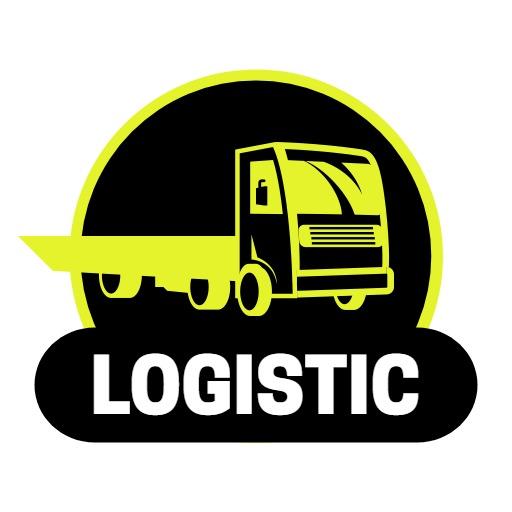 Bold Yellow and Black Truck Design Representing Logistics Logo Template