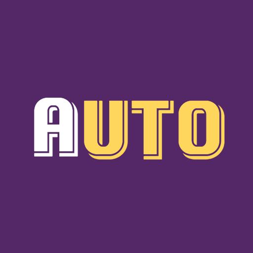 Bold Yellow and White Wordmark Displaying Auto Logo Template