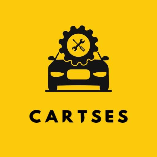 Bold Yellow Automotive Design Featuring a Car and Tools Logo Template