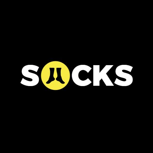 Bold Yellow Circle with Sock Imagery in Fashion Socks Logo Template