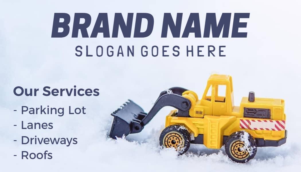 Bold Yellow Construction Services Visiting Card Template