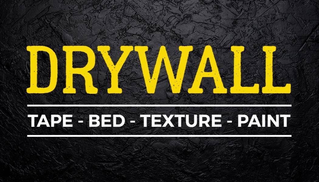 Bold Yellow Drywall Taping Services Visiting Card Template