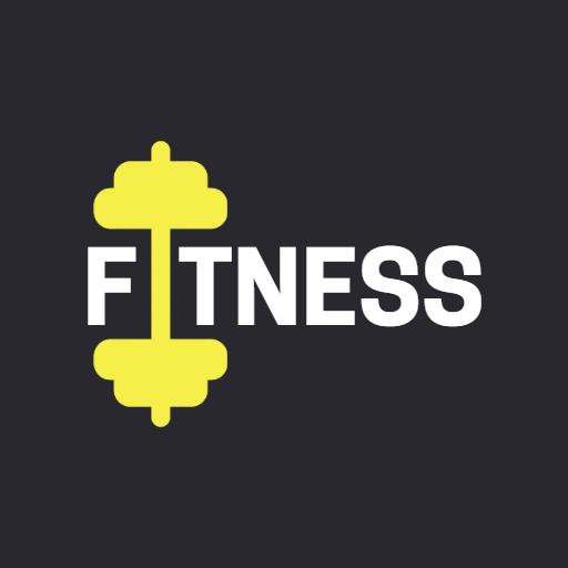 Bold Yellow Dumbbell Icon Emphasizing Fitness Goals Logo Template