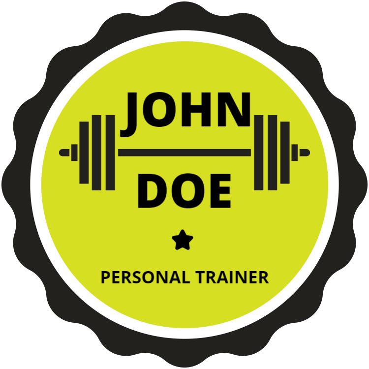 Bold Yellow Fitness Personal Trainer Business Card Template