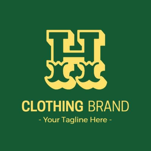 Bold Yellow Letter Design for a Trendy Clothing Brand Logo Template