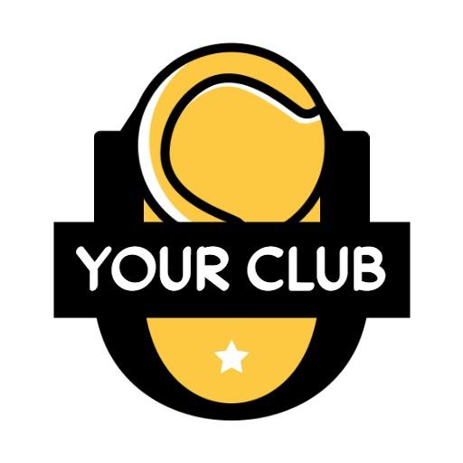 Bold Yellow Tennis Ball Design Promoting Your Sports Club Logo Template