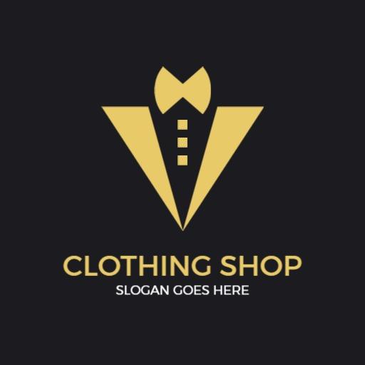 Bold Yellow Tuxedo Design for Modern Clothing Brand Logo Template