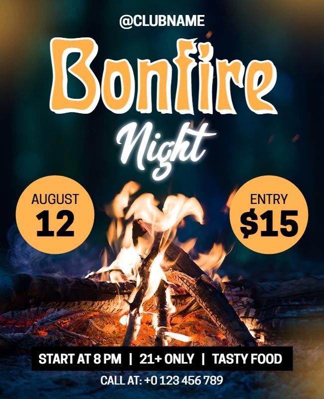 Bonfire Night Event Flyer Template