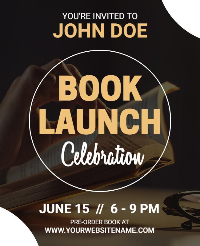 Book Launch Celebration Flyer Template