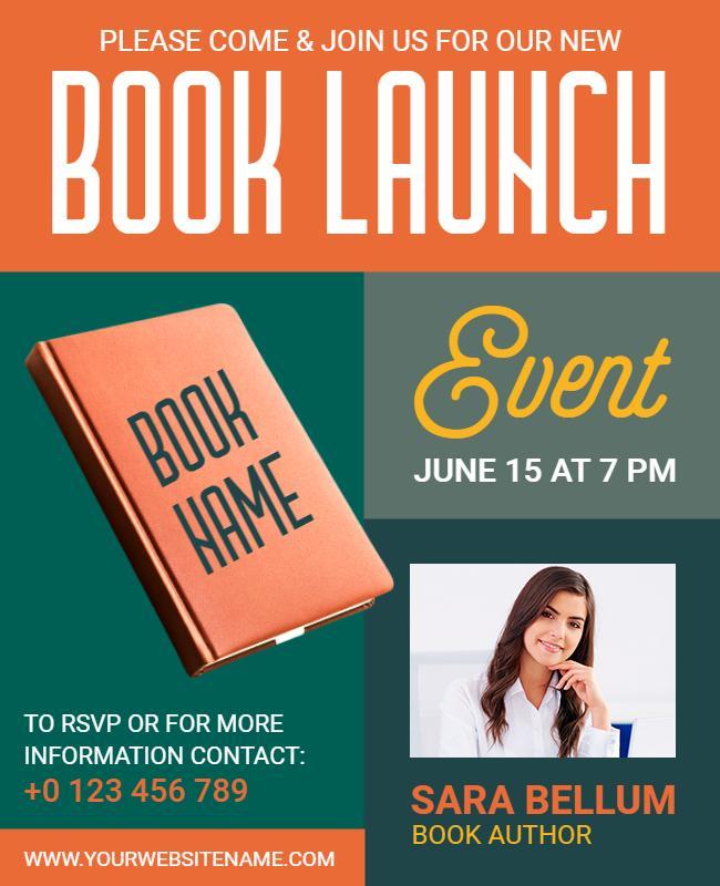 Book Launch Event Flyer Template