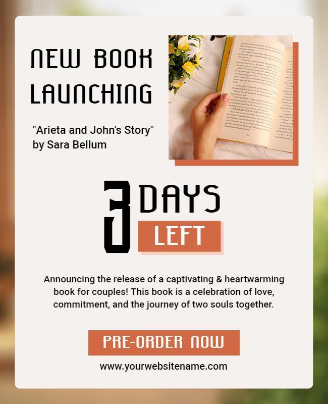 Book Launch Event Promotion Flyer Template