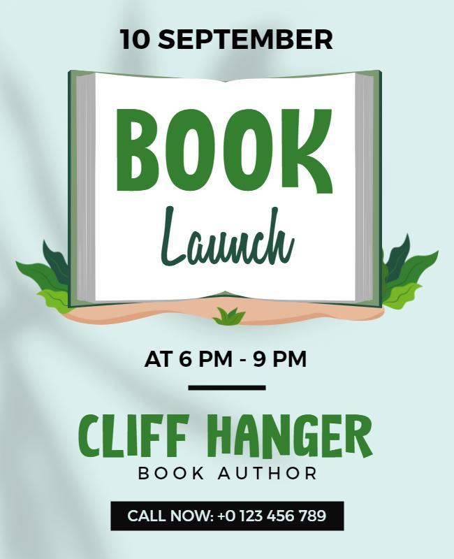 Book Launch Flyer Template