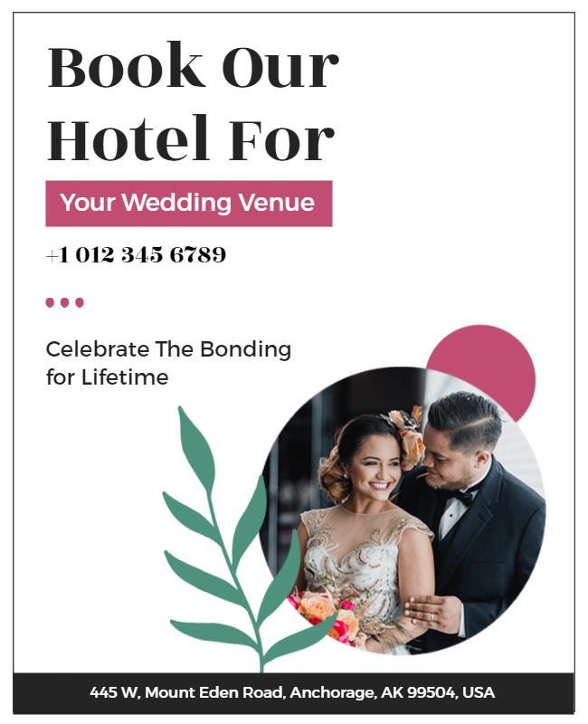 Book Our Hotel Wedding Venue Flyer Template