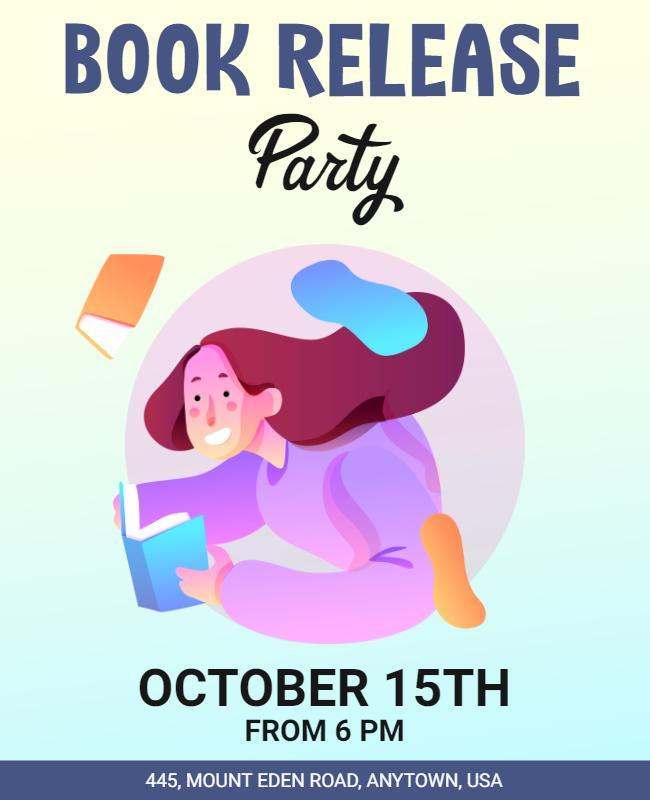 Book Release Party Flyer Template