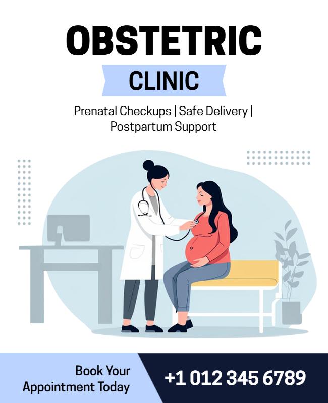 Book Your Appointment Obstetric Clinic Promotion Flyer Template
