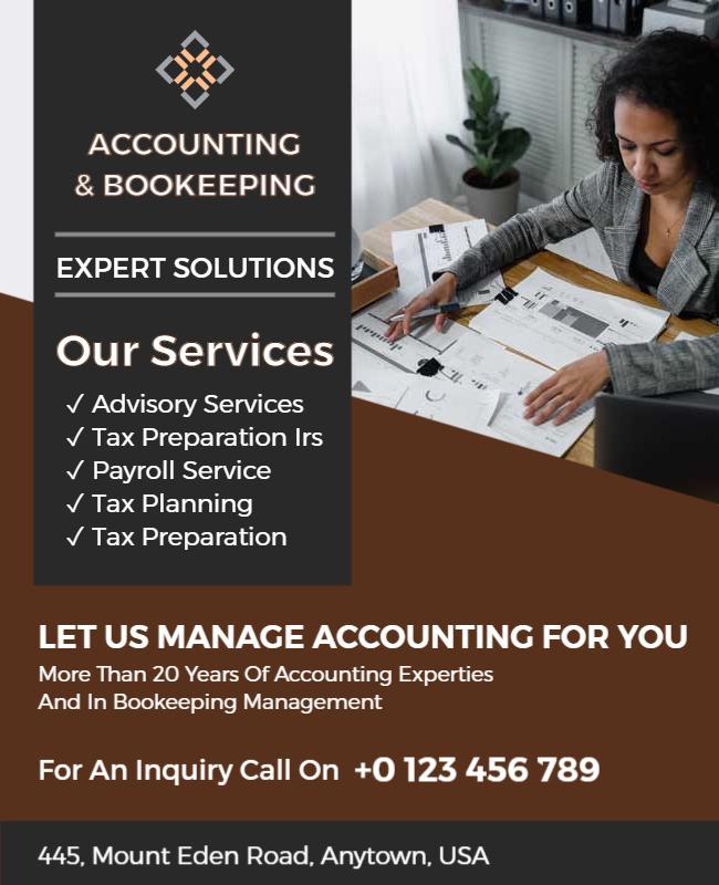 Bookkeeping Accounting Flyer Template