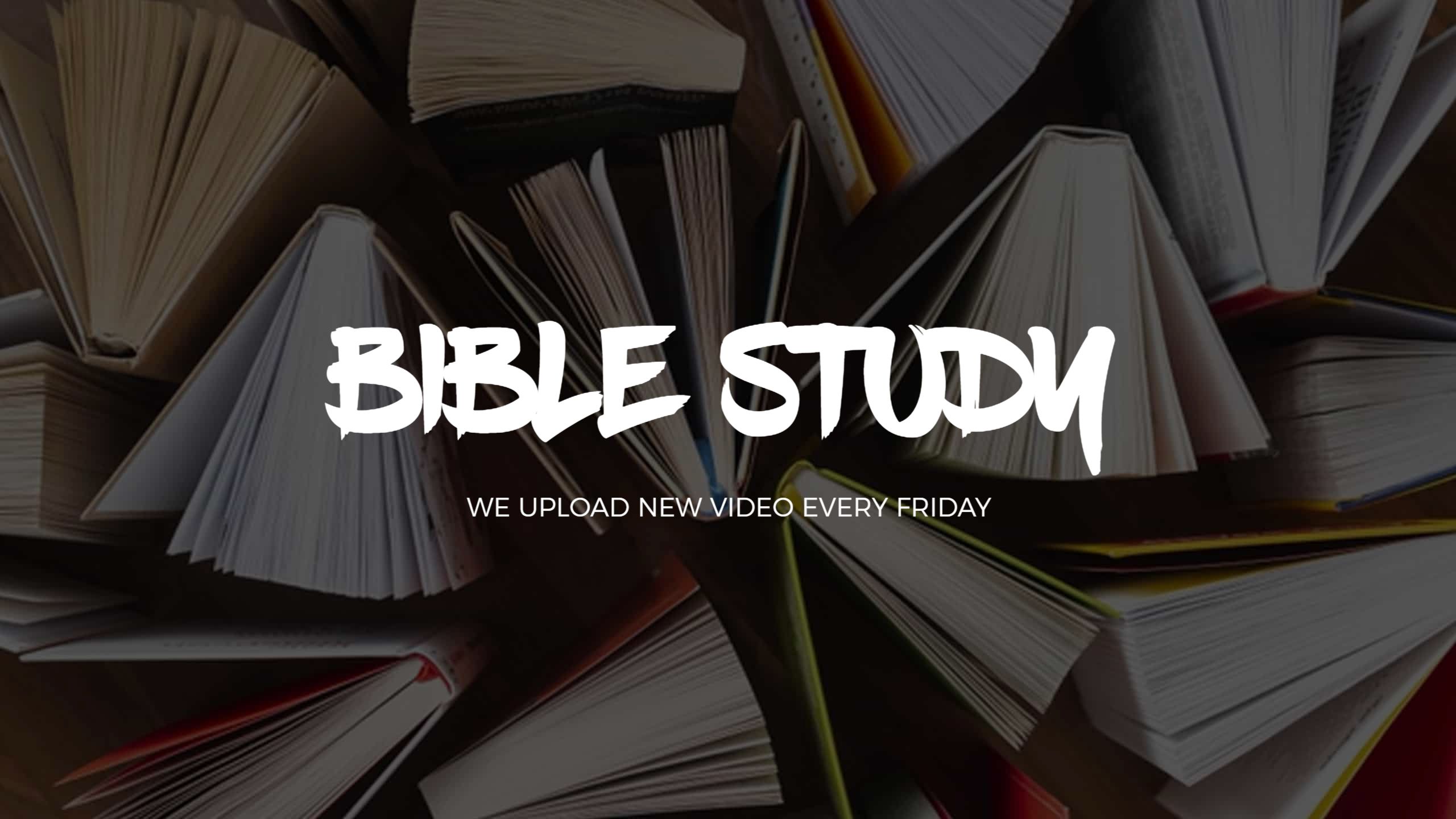 Books Open in Study Scene for Bible Study YouTube Banner Template