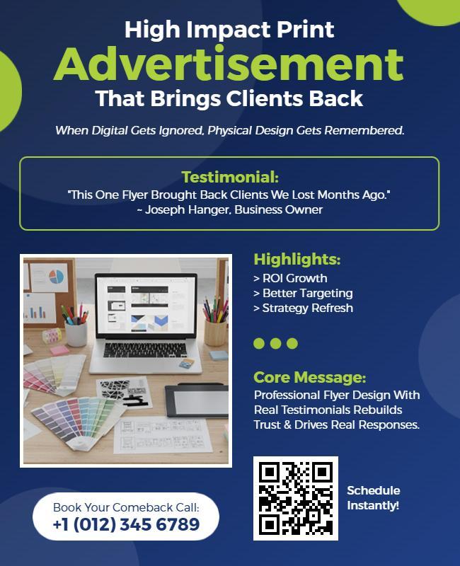 Boost Client Engagement with Print Advertisement Flyer Template