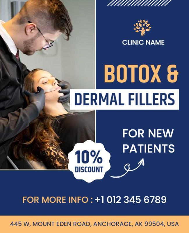 Botox and Dermal Fillers Promotion Flyer Template