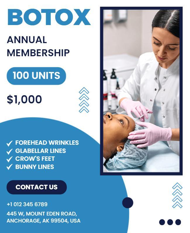 Botox Annual Membership Medical Service Flyer Template