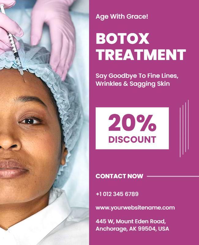 Botox Facial Treatment Promotional Flyer Template