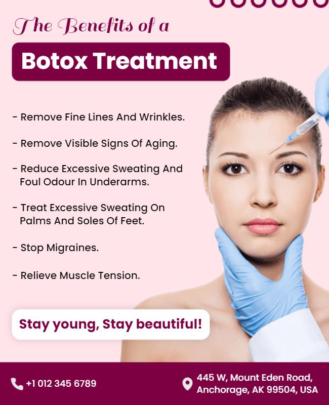 Botox Treatment Benefits Flyer Template