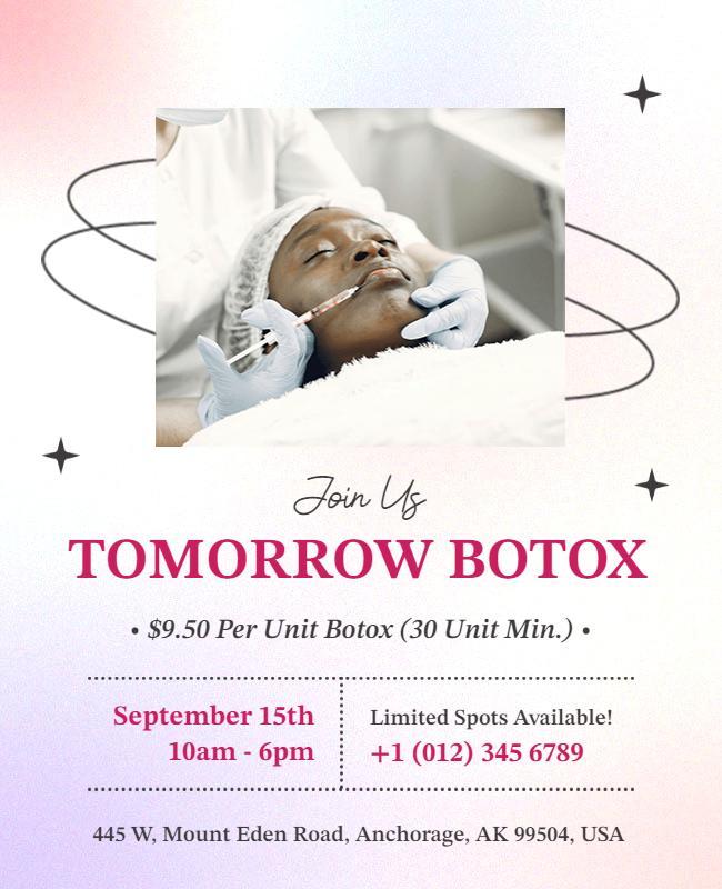 Botox Treatment Invitation Flyer Template