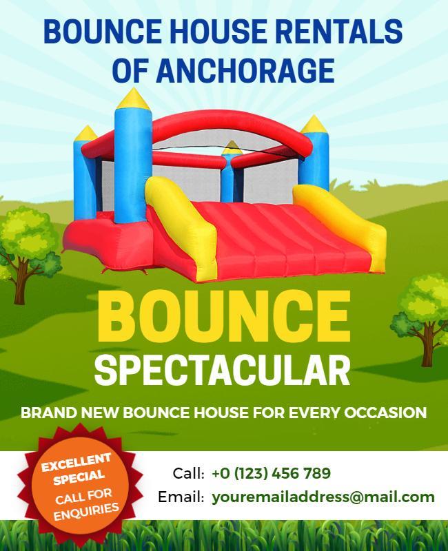 Bounce House Rentals Advertising Flyer Template