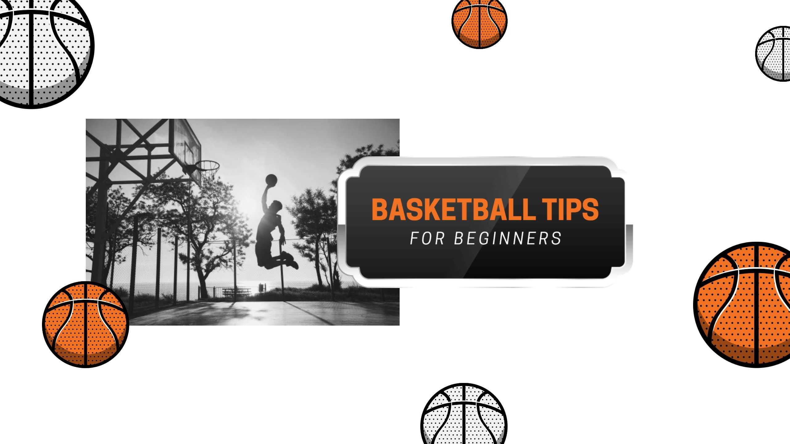 Bouncing Basketball Tips for Beginners YouTube Banner Template