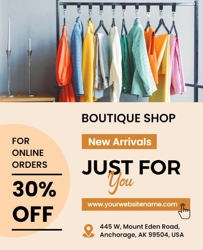 Boutique Clothing Discount Promotion Flyer Template