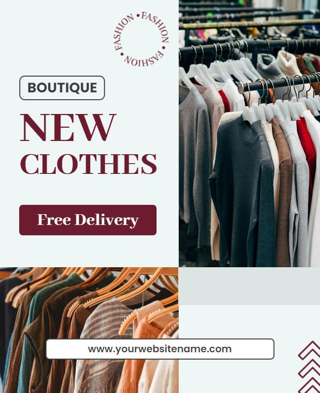 Boutique Fashion Clothing Promotion Flyer Template