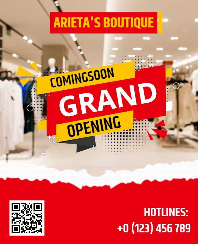 Boutique Grand Opening Event Announcement Flyer Template