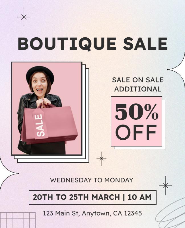 Boutique Sale Discount Event Flyer Template