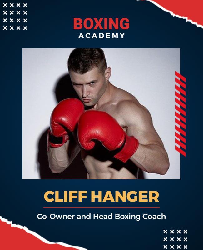 Boxing Academy Training Promotion Flyer Template