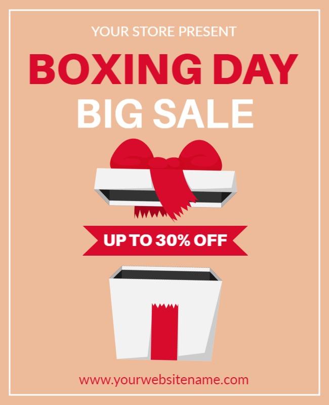 Boxing Day Big Sale Discount Flyer Template