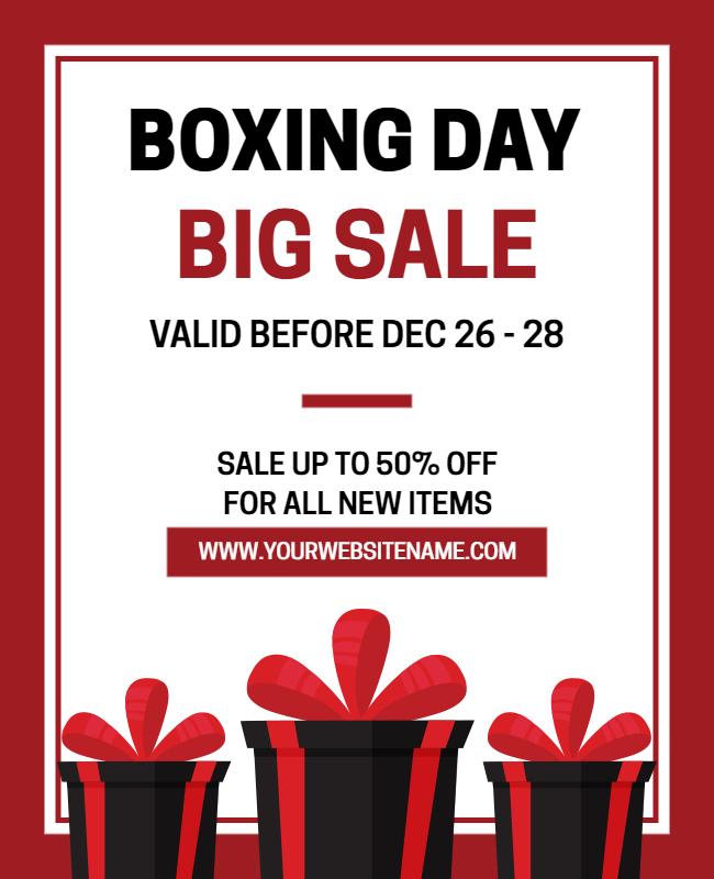 Boxing Day Big Sale Event Flyer Template