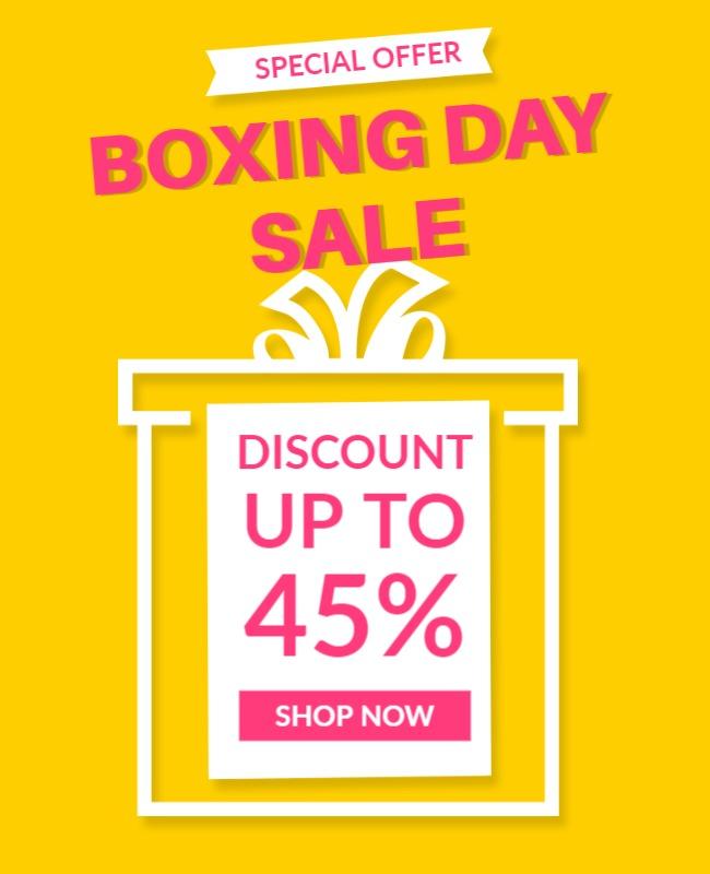 Boxing Day Discount Sale Promotion Flyer Template