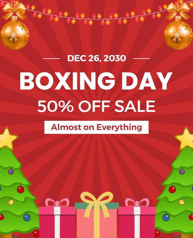 Boxing Day Holiday Sale Flyer Template