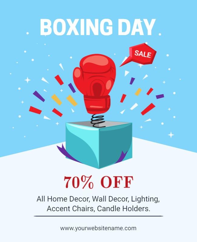 Boxing Day Home Decor Sale Flyer Template