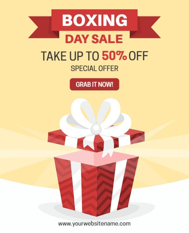 Boxing Day Sale Discount Flyer Template