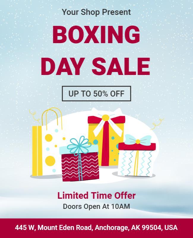 Boxing Day Sale Event Flyer Template