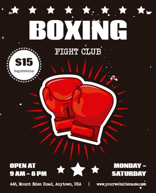 Boxing Fight Club Event Flyer Template