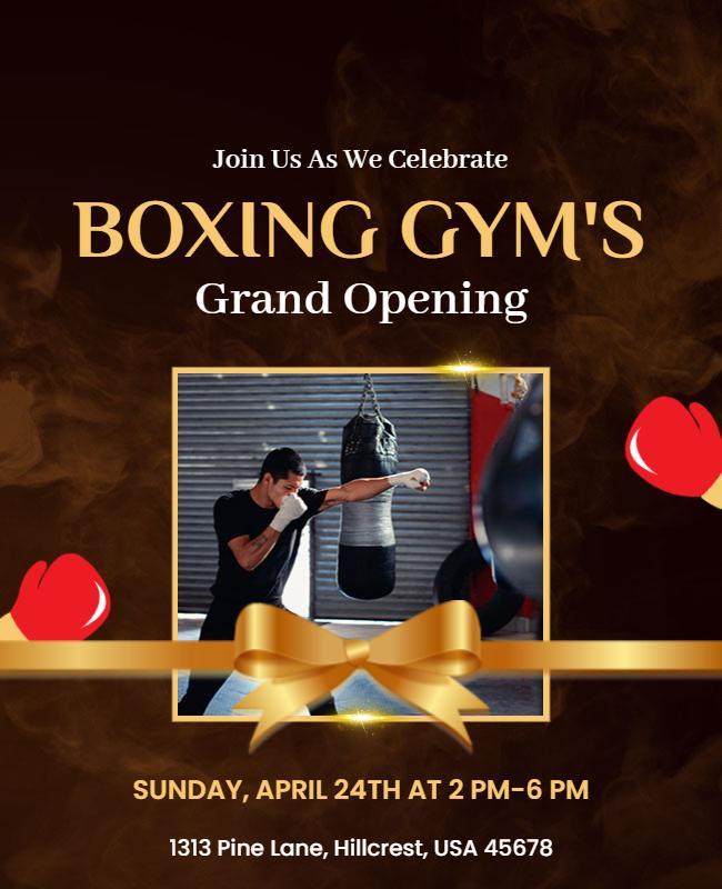 Boxing Gym Grand Opening Event Flyer Template