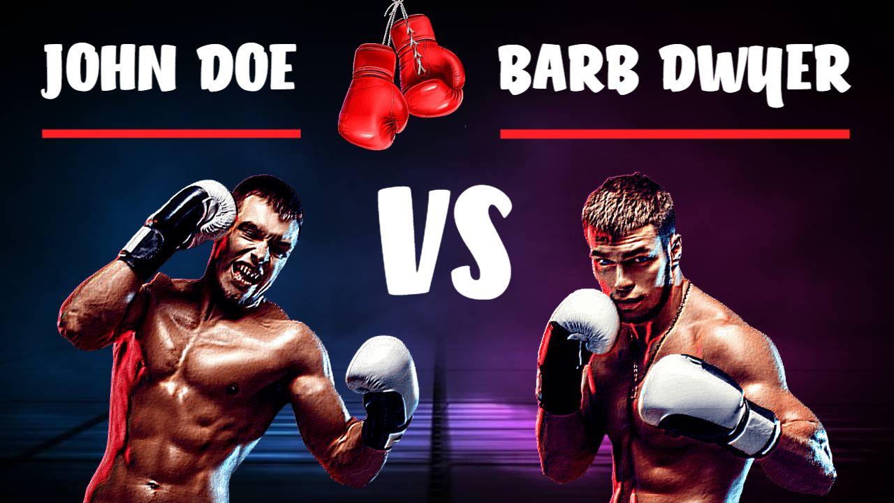 Boxing Match Face-Off Sports YouTube Thumbnail Template