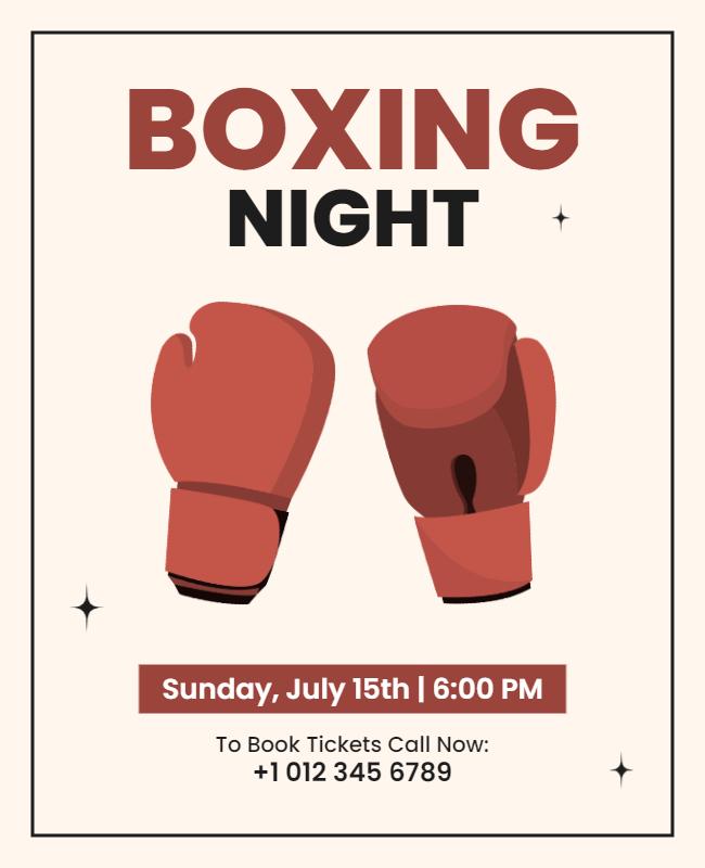 Boxing Night Event Promotional Flyer Template