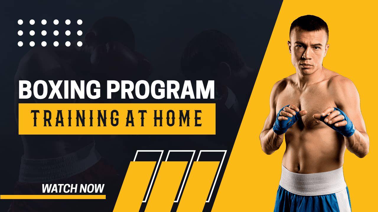 Boxing Training Home Workout Sports YouTube Thumbnail Template
