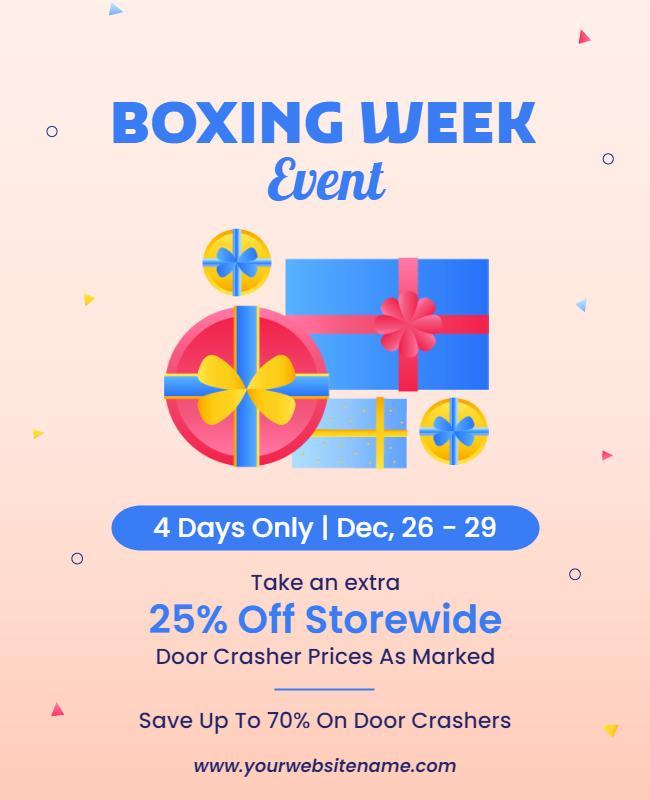 Boxing Week Sales Event Flyer Template