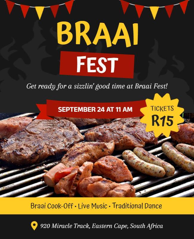 Braai Festival Cook Off Event Flyer Template